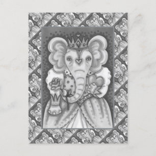 ELEPHANISCHE KÖNIGIN VON HERZEN UND ROSE ROYAL VAL FEIERTAGSPOSTKARTE