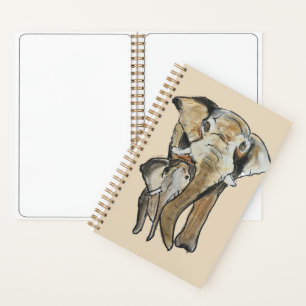 Elephant 001-Cream Journal von Molly Magdalain Notizblock