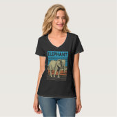 Elephant 70s sunset Elephant T-Shirt (Vorderseite Vollansicht)