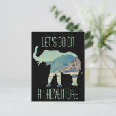 Elephant Adventure Postkarte (Stehend Vorderseite)