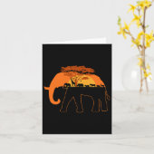 Elephant Africa Animals Trees Earth Day Karte (Gelbe Blume)