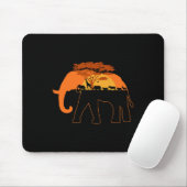 Elephant Africa Animals Trees Earth Day Mousepad (Mit Mouse)