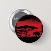 Elephant African Sunset Button (Vorne & Hinten)