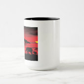 Elephant African Sunset Tasse (Zentrum)