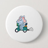 Elephant als Biker mit Scooter Button (Vorderseite)