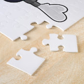 Elephant als Biker mit Scooter Puzzle (Seite)