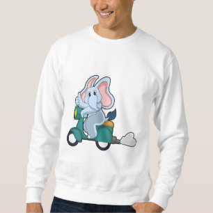 Elephant als Biker mit Scooter Sweatshirt
