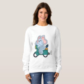 Elephant als Biker mit Scooter Sweatshirt (Vorne ganz)