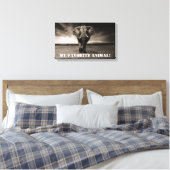 Elephant als mein Lieblingstier! Leinwanddruck (Insitu (Schlafzimmer))