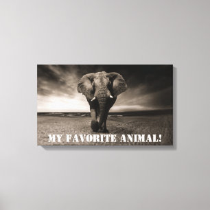 Elephant als mein Lieblingstier! Leinwanddruck