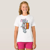 Elephant als Musiker mit Trommelfell T-Shirt (Vorne ganz)