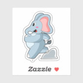 Elephant als Runner Aufkleber (Blatt)