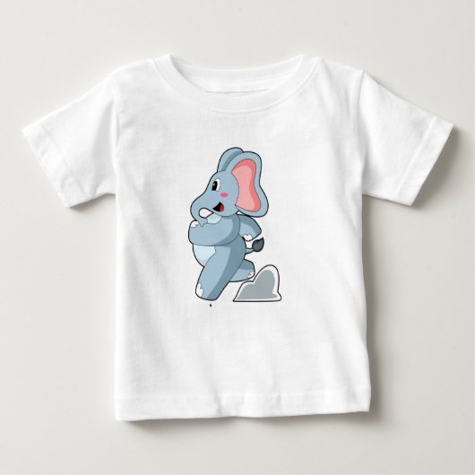 Elephant als Runner Baby T-shirt (Vorderseite)
