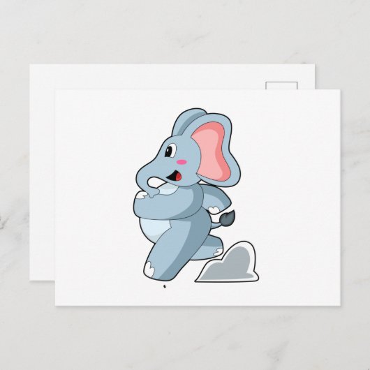 Elephant als Runner Postkarte (Vorne/Hinten)