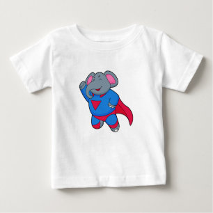 Elephant als Superhero Baby T-shirt
