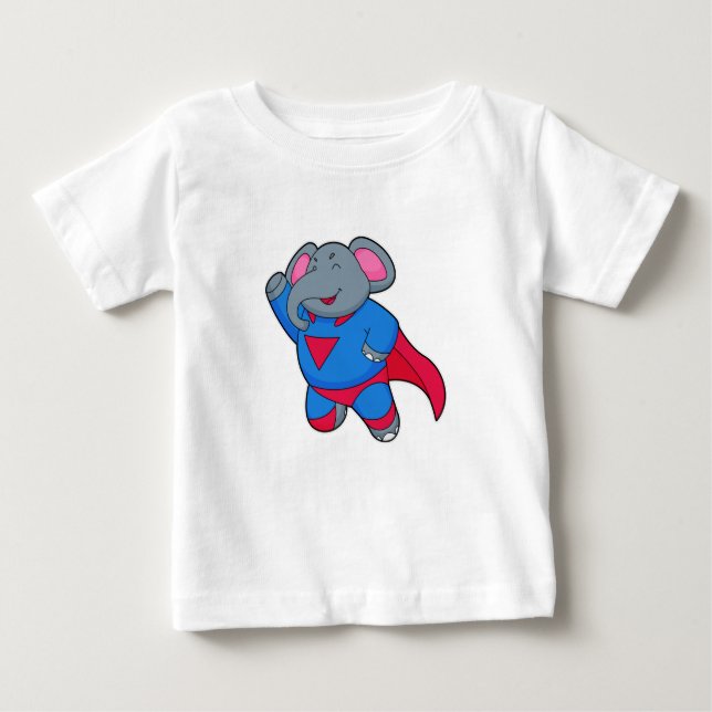 Elephant als Superhero Baby T-shirt (Vorderseite)