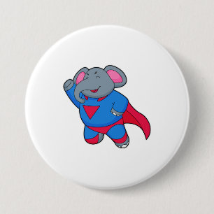 Elephant als Superhero Button