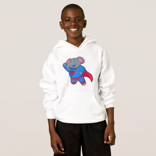 Elephant als Superhero Hoodie (Vorne ganz)