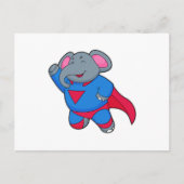 Elephant als Superhero Postkarte (Vorderseite)