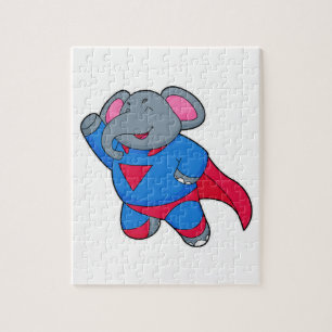 Elephant als Superhero Puzzle