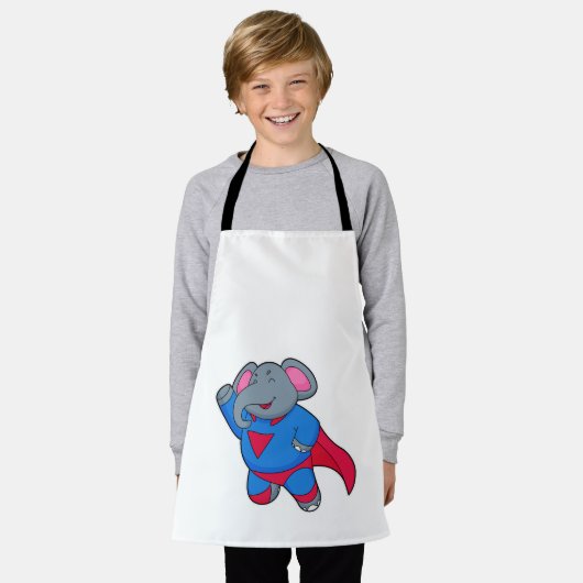 Elephant als Superhero Schürze (Getragen)