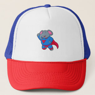 Elephant als Superhero Truckerkappe