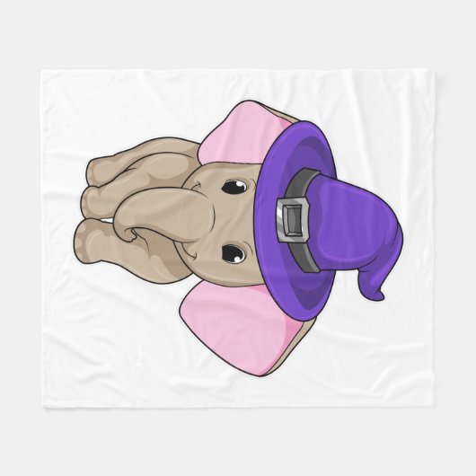 Elephant als Wizard Fleecedecke (Vorderseite (Horizontal))