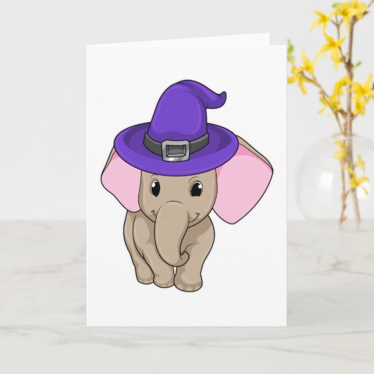 Elephant als Wizard Karte (Gelbe Blume)