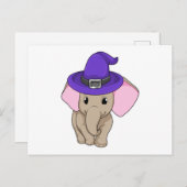Elephant als Wizard Postkarte (Vorne/Hinten)