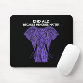 Elephant Alzheimerheimer Awareness Apparel End Mousepad (Mit Mouse)