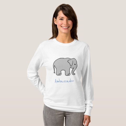 Elephant Ambassador Unisex lange Ärmel T-Shirt (Vorne ganz)