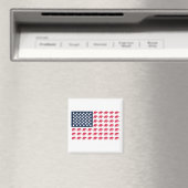 Elephant American Flag Magnet (In Situ (Geschirrspüler))