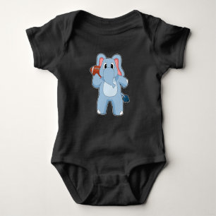 Elephant American Football Baby Strampler