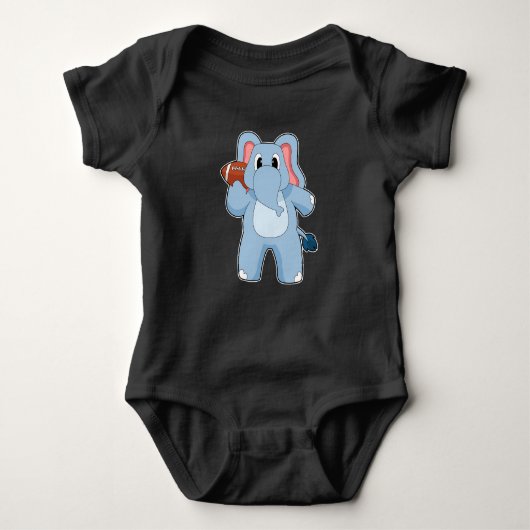 Elephant American Football Baby Strampler (Vorderseite)