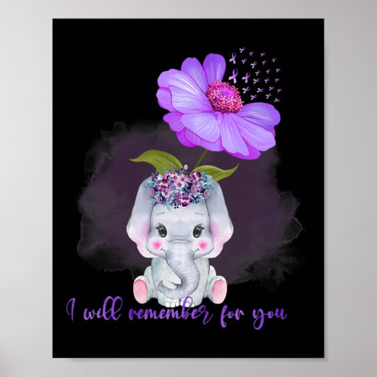 Elephant, an den ich für dich erinnern werde Sonne Poster (Vorne)