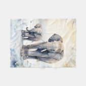 Elephant and Baby Fleecedecke (Vorderseite (Horizontal))