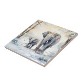 Elephant and Baby Fliese (Seite)