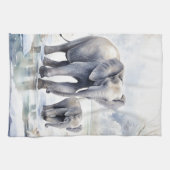 Elephant and Baby Geschirrtuch (Horizontal)