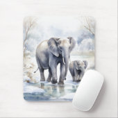 Elephant and Baby Mousepad (Mit Mouse)