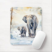 Elephant and Baby Mousepad (Mit Mouse)