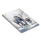 Elephant and Baby Notizblock (Rechte Seite)