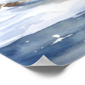 Elephant and Baby Poster (Ecke)