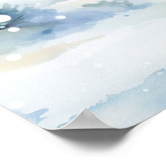 Elephant and Baby Poster (Ecke)