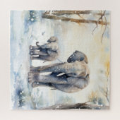 Elephant and Baby Puzzle (Horizontal)