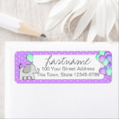 Elephant and Balloons Polka Dot Address (Insitu)