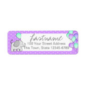 Elephant and Balloons Polka Dot Address (Vorne)