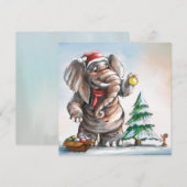 Elephant and Mouse Card - by Monika Marzec Mitteilungskarte (Vorne/Hinten)