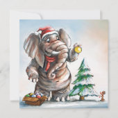 Elephant and Mouse Card - by Monika Marzec Mitteilungskarte (Vorderseite)