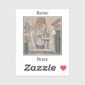 Elephant and Obelisk, Rome's Piazza della Minerva Aufkleber (Blatt)