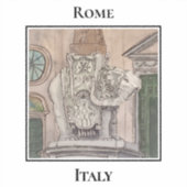 Elephant and Obelisk, Rome's Piazza della Minerva Aufkleber (Vorderseite)